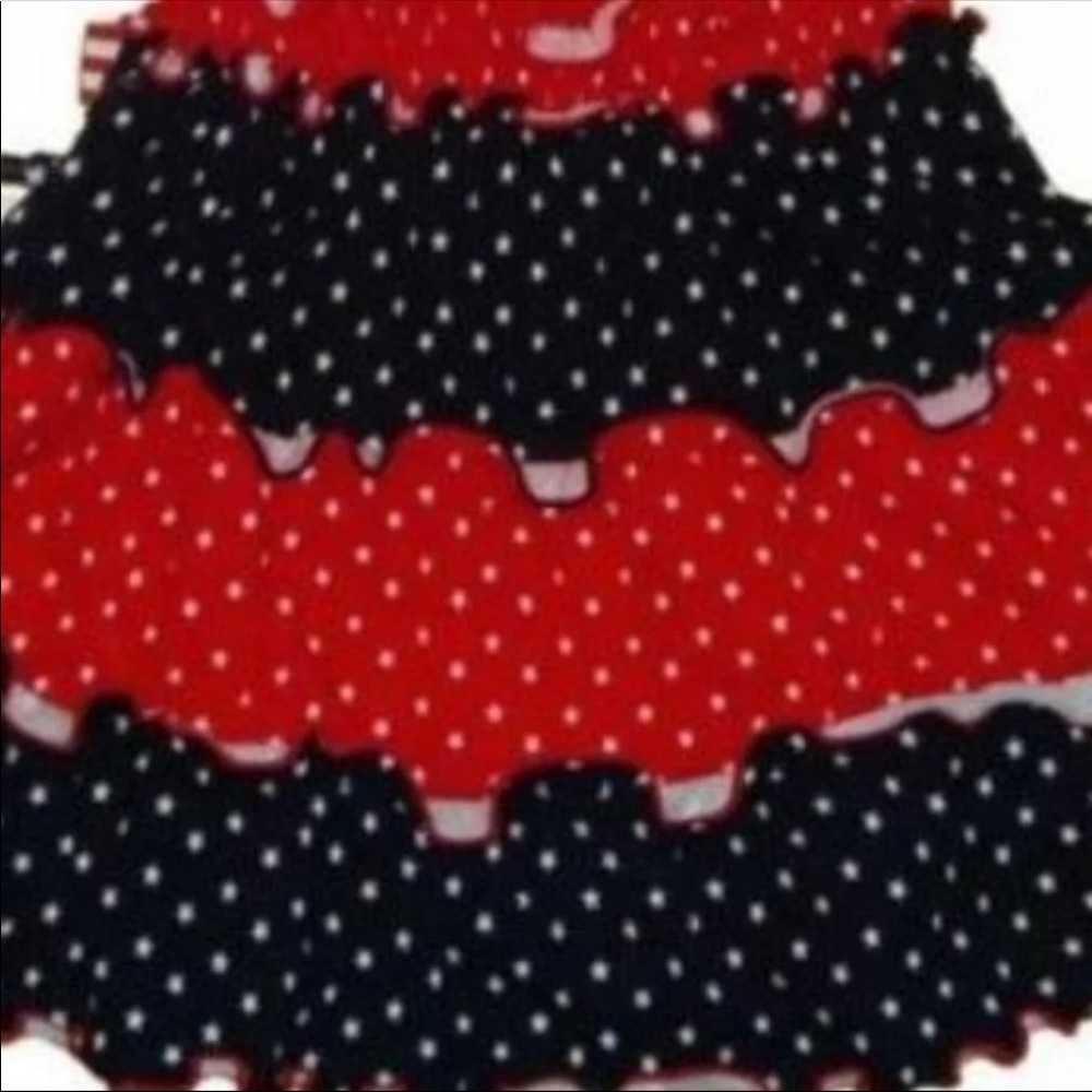 Girls Summer Dress Patriotic Outfit Red White Blue Holiday July 4th Fourth - Picture 5 of 6